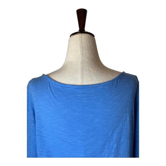 Lilly Pulitzer Dress Women Small Blue‎ Pima Cotton Slub Knit Mini Tee Boho - Picture 4 of 10